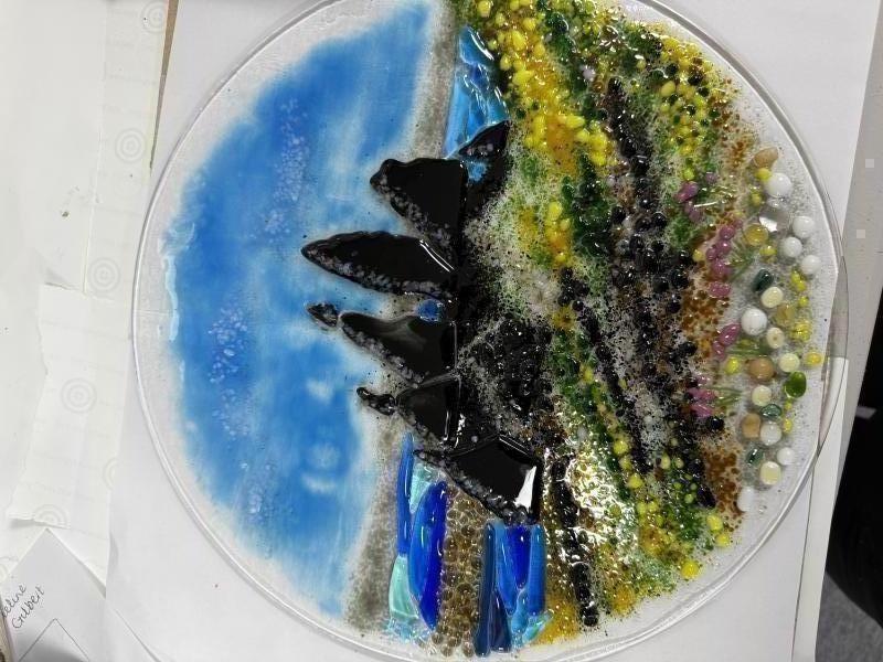 Fused Glass Art for the Garden