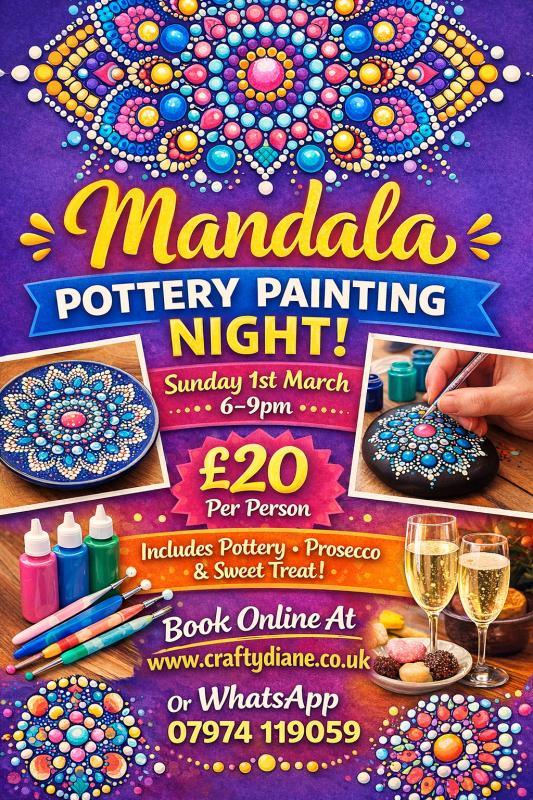 Mandala Pottery Painting Evening 